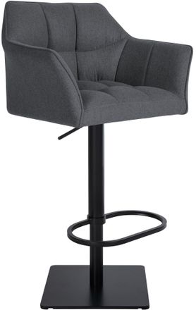 Clp Clp - Taburete De Bar Damaso Funda De Fieltro Gris Negro