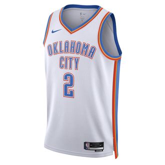 Nike Shai Gilgeous-Alexander Oklahoma City Thunder 2022/23 Association Edition Nike Mens Dri-FIT NBA Swingman Jersey in White | DN2088-100