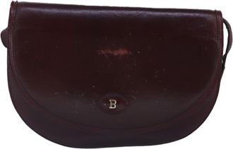 Bally Burgundy Leather Shoulder Bag (Pre-Owned)