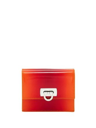 Ferragamo Portafoglio con logo caratteristico Gancini - Arancione