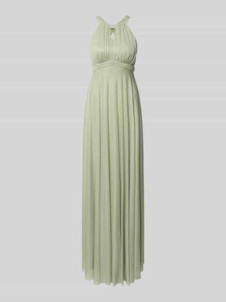 Jake*s Schimmerndes Abendkleid mit Schl&uuml;sselloch-Ausschnitt in Lind Melange, Gr&ouml;&szlig;e 32