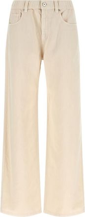 Brunello Cucinelli Beige Relaxed Flat Front Pants