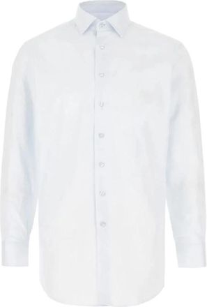 Etro Roma Katoenen Overhemd - Heren - Casual Overhemden - Blauw - L - Katoen - Overhemden