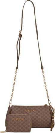 Bebe Adela Monogram Crossbody Baguette with Wallet in Moss Stone at Nordstrom Rack