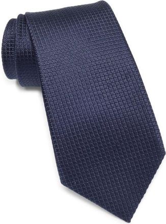 Ermenegildo Zegna Neat Silk Tie in Nvy Sld at Nordstrom
