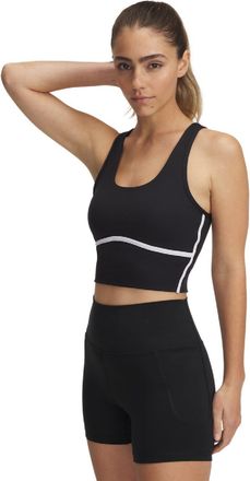 Under Armour Damestop Under Armour Meridian Piped Crop Tank Top in Zwart