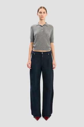 Victoria Beckham Split Utility Trouser In Navy 24