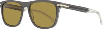 BOSS Boss Mens Classic Rectangular Sunglasses B1626/S KB770 Transparent Gray 55mm
