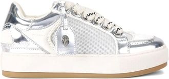Kurt Geiger Southbank Tag metallic mesh sneakers - Silver