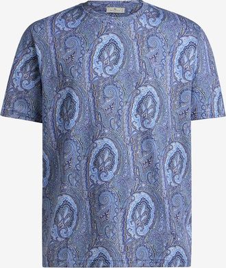 Etro Rundhals-T-Shirt aus Jersey mit Paisleymuster