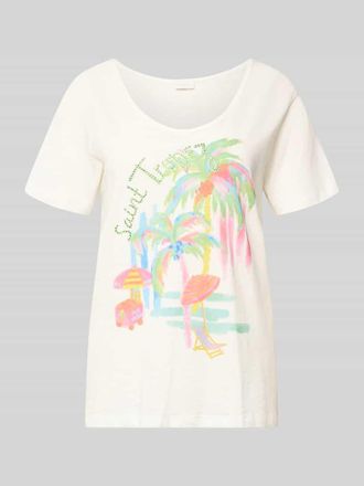 Milano Milano Italy T-Shirt mit Motiv-Print in Offwhite, Gr&ouml;&szlig;e XXL