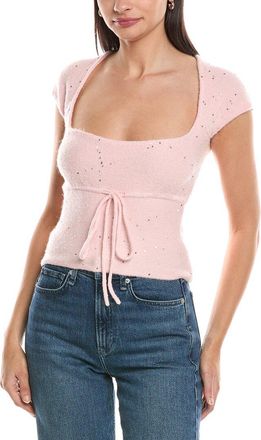 Danielle Guizio Guizio Miki Sequin Wool-Blend Knit Top