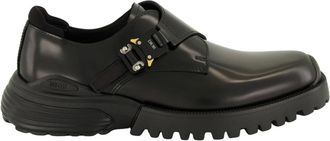 Dior Flats, male, Black, Size: 9 1/2 US Monk Combat Leather Shoes Spring-Summer 2025