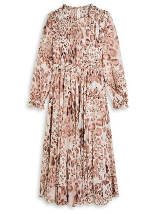 Needle & Thread Leopard-print Chiffon Midi Dress - 14 (UK18 / Xxl)