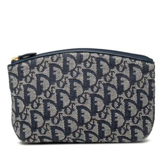 Dior Pre-owned Clutches, female, Blue, Size: ONE SIZE Pre-owned Canvas Pouch
