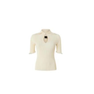 Pinko Polo Shirts, female, White, Size: L Short-Sleeve Polo Shirt