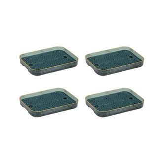 OEM 4 Bandejas Escurridoras De Doble Capa, Bandejas Para T&eacute;, Bandejas Para Fruta, Bandejas Sencillas Para Sal&oacute;n, Verdes Y Transparentes