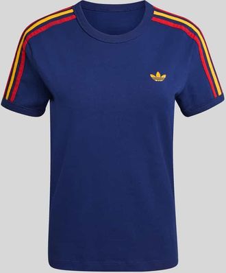 adidas Originals Regular Fit T-Shirt mit Logo Applikation in Dunkelblau, Gr&ouml;&szlig;e XL