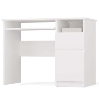 Topeshop Porto - Escritorio Inform&aacute;tico Con 1 Puerta Y 1 Caj&oacute;n A La Derecha - 51x98.5x75.5 Cm - Blanco