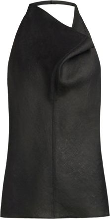 12 Storeez Blusa con scollo drappeggiato - Nero