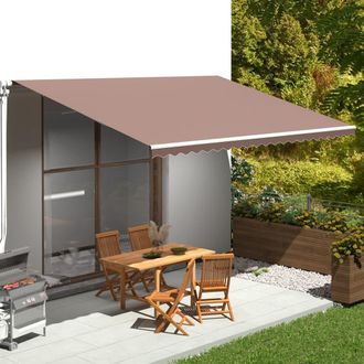 vidaXL Tela De Repuesto Para Toldo Marr&oacute;n 500x350 Cm Poli&eacute;ster Vidaxl