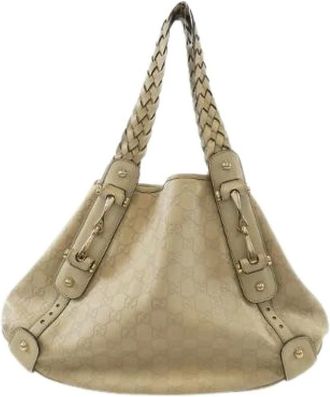 Gucci Pre-owned Shoulder Bags, female, Beige, Size: ONE SIZE Pre-owned Guccissima Leather Bag