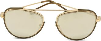 Versace Occhiali da sole con montatura stile pilota - Marrone