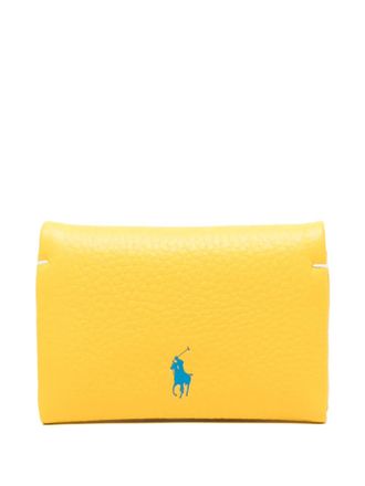 Polo Ralph Lauren Polo Pony-debossed wallet - women - Calf Leather/Calf Leather - One Size - Yellow