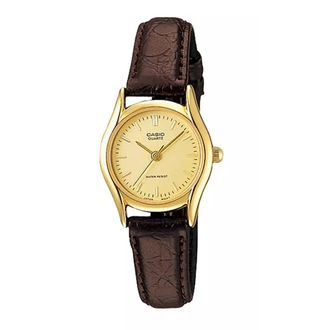 Casio Vintage Genuine Leather Band /Brown Gold Analog LTP-1094Q-9A