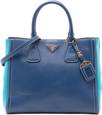 Prada Pre-owned Prada Medium Bicolor Saffiano Lux Galleria Satchel SN9HKKK0WWU2NMG8