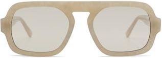 Rebecca Minkoff 55mm Rhiannon Aviator Sunglasses in Ivory at Nordstrom Rack