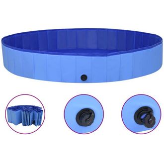 vidaXL Piscina Para Perros Plegable Pvc Azul 200x30 Cm Vidaxl