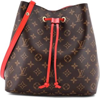Louis Vuitton NeoNoe Handbag Monogram Canvas with Leather MM bucket bag - Marrone