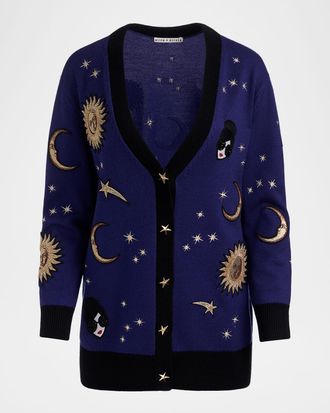 Alice & Olivia Bradford Celestial StaceFace Cardigan