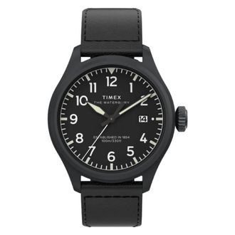 Timex Waterbury Ace Quartz Black Dial Mens Watch TW2Y18900