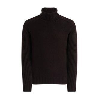 Gran Sasso Rainwool Turtleneck - Heren - Truien - Bruin - Maat: 2XL Wol