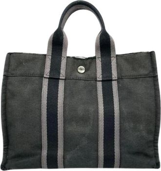 Herm&egrave;s Pre-owned Vintage Tote Bag - Dames - Vintage Shopper - Zwart - ONE Size - Katoen - Vintage