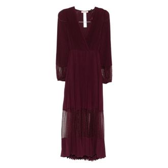 Twinset Dames, Jurken, Paars, Maat: XS