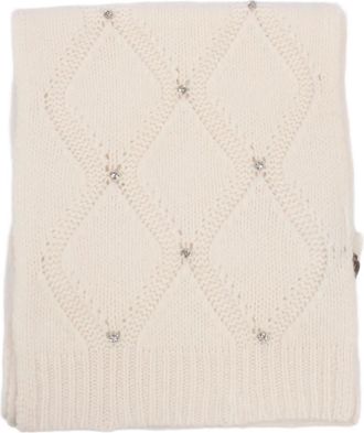 KANGRA diamond-pattern embellished scarf - women - Wool - One Size - Pink