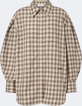 Ganni Camicia in flanella di cotone a quadri