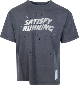 SATISFY Mothtech Distressed Graphic Cotton T-Shirt