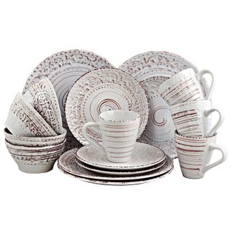 Elama Malibu 16-Piece Dinnerware Set, Service for 4