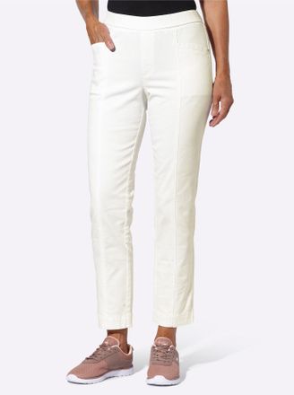 Casual Looks Schlupfjeans CASUAL LOOKS, Damen, Gr. 36, Normalgr&ouml;ssen, wei&szlig;, 97% Baumwolle, 3% Elasthan, unifarben, lang, Jeans Schlupfjeans