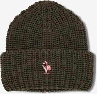 Moncler Strickm&uuml;tze mit eingesticktem Logo