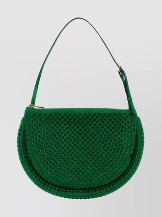 J.W.Anderson suede moon shoulder bag with studded strap
