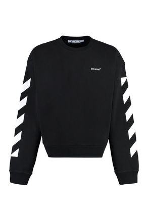 Off-white Cotton Crew-Neck Sweatshirt