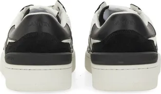 Lanvin Mixed Leather and Nylon Sneaker - White