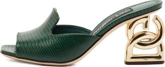 Dolce & Gabbana Sandali Keira con tacco DG - Verde