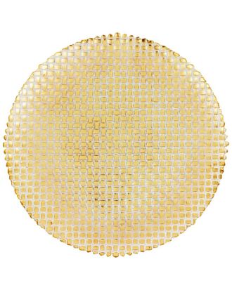 Vietri Vietri Rufolo Glass Basketweave Large Round Platter With $15 Credit