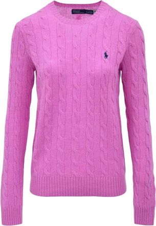 Polo Ralph Lauren Julianna Long Sleeve Pullover - Dames - Ronde hals truien - Roze - M - Wol - Truien & Vesten